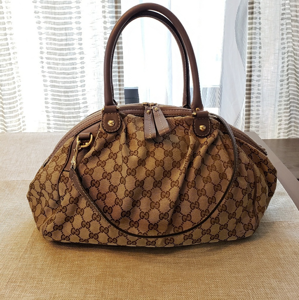 Gucci Monogram Satchel in Lavender